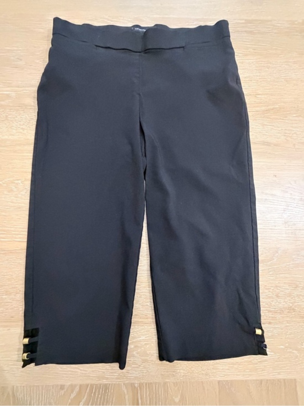 Counterparts Black Capris with Gold Accent